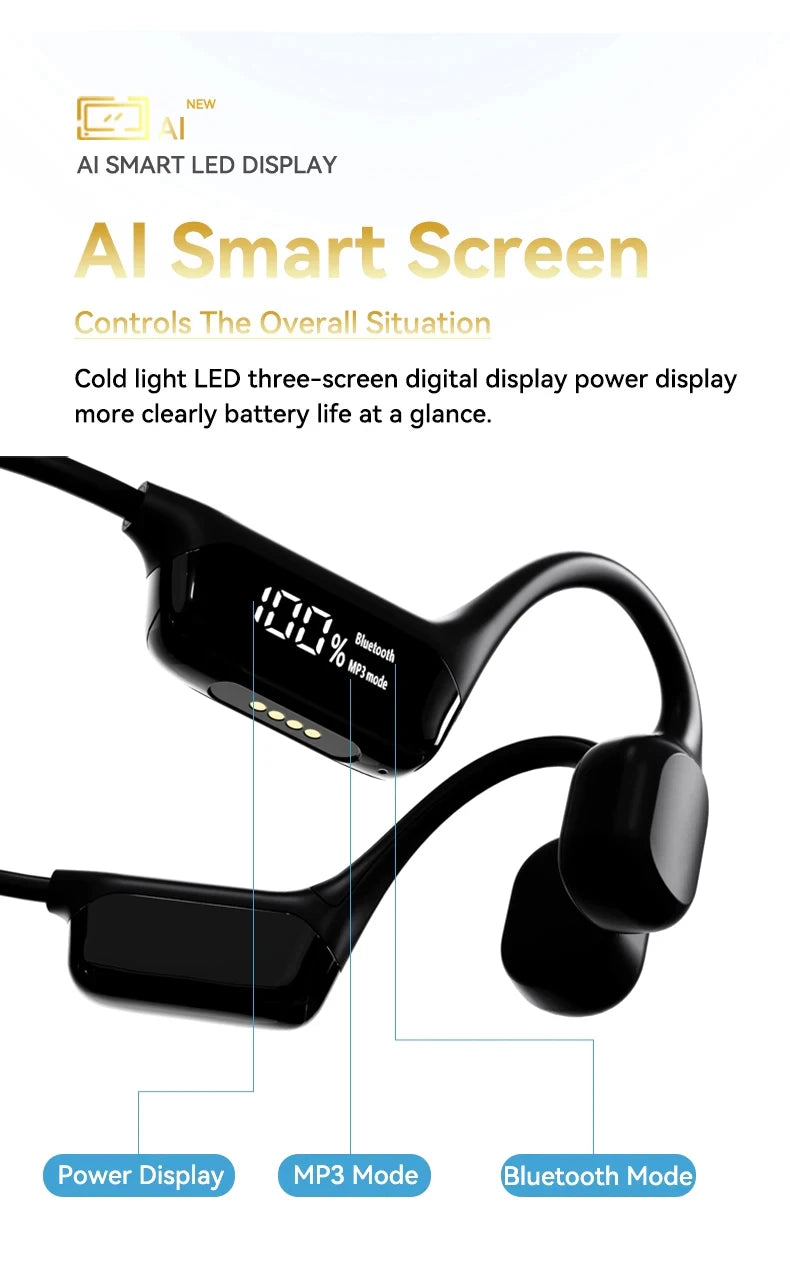 XIAOMI MIJIA Swimming Bone Conduction Earphones Bluetooth Wireless Hifi Headphone IPX8 Waterproof 32GB MP3 Player Mic Headset