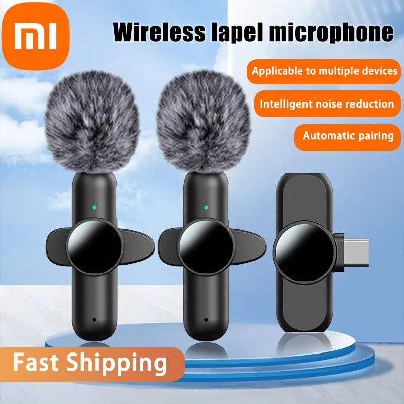 Xiaomi Wireless Lavalier Microphone Mini Portable Smart Noise Reduction Video Recording Microphone for iPhone Android Lapel Mic