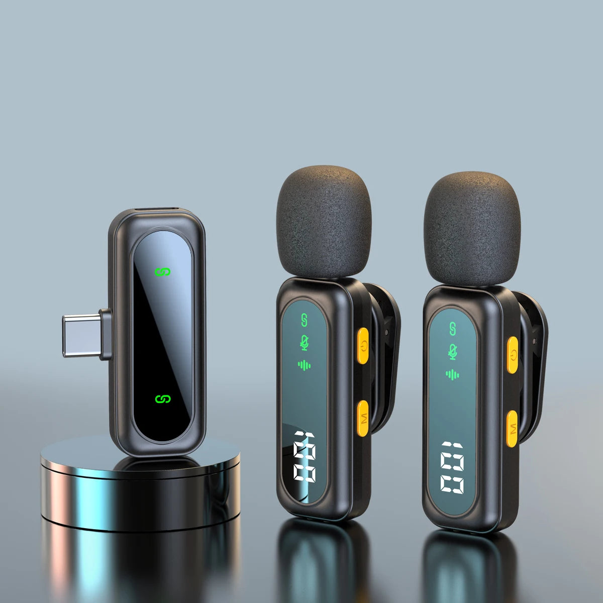 Xiaomi Mijia Wireless Lavalier Lapel Microphone Portable Noise Reduction Audio Recording Type-C for iPhone15-16 Android PC Live
