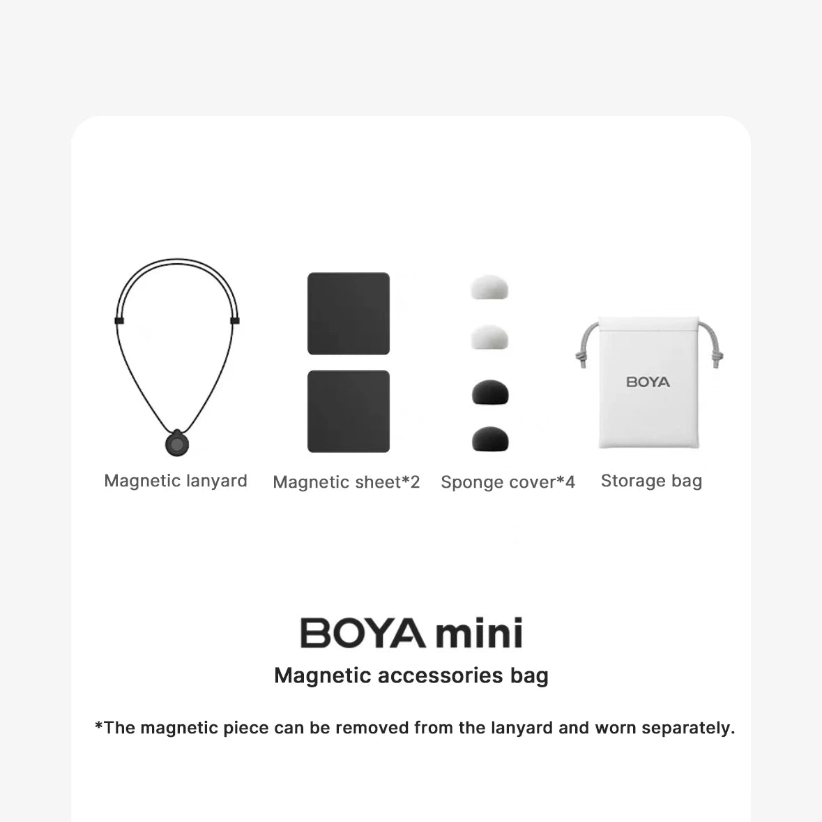BOYA BOYA Mini Wireless Lavalier Lapel Microphone for iPhone iPad Android Type-C Phone Live Broadcast Audio Video Recording Vlog