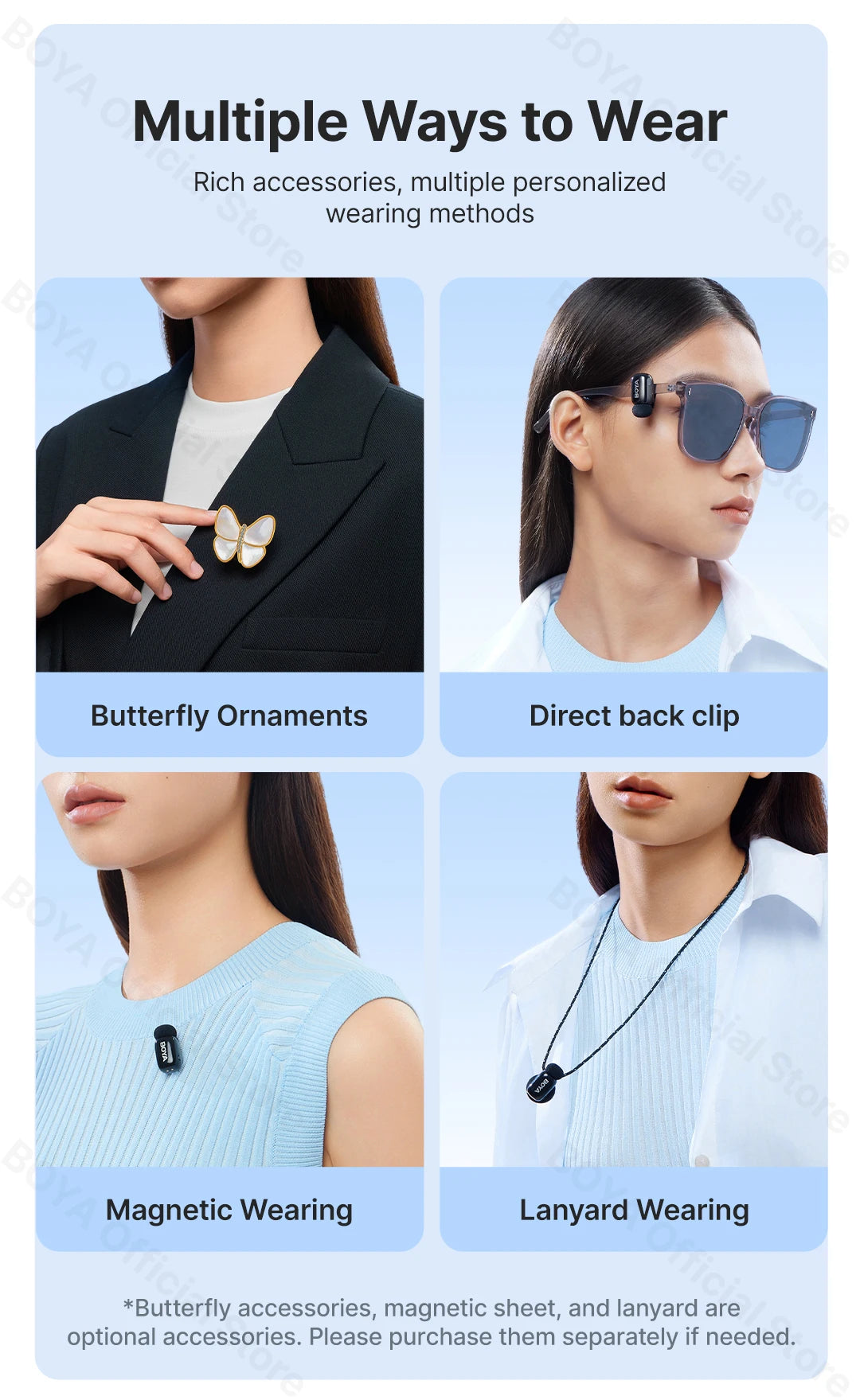 BOYA BOYA Mini Wireless Lavalier Lapel Microphone for iPhone iPad Android Type-C Phone Live Broadcast Audio Video Recording Vlog