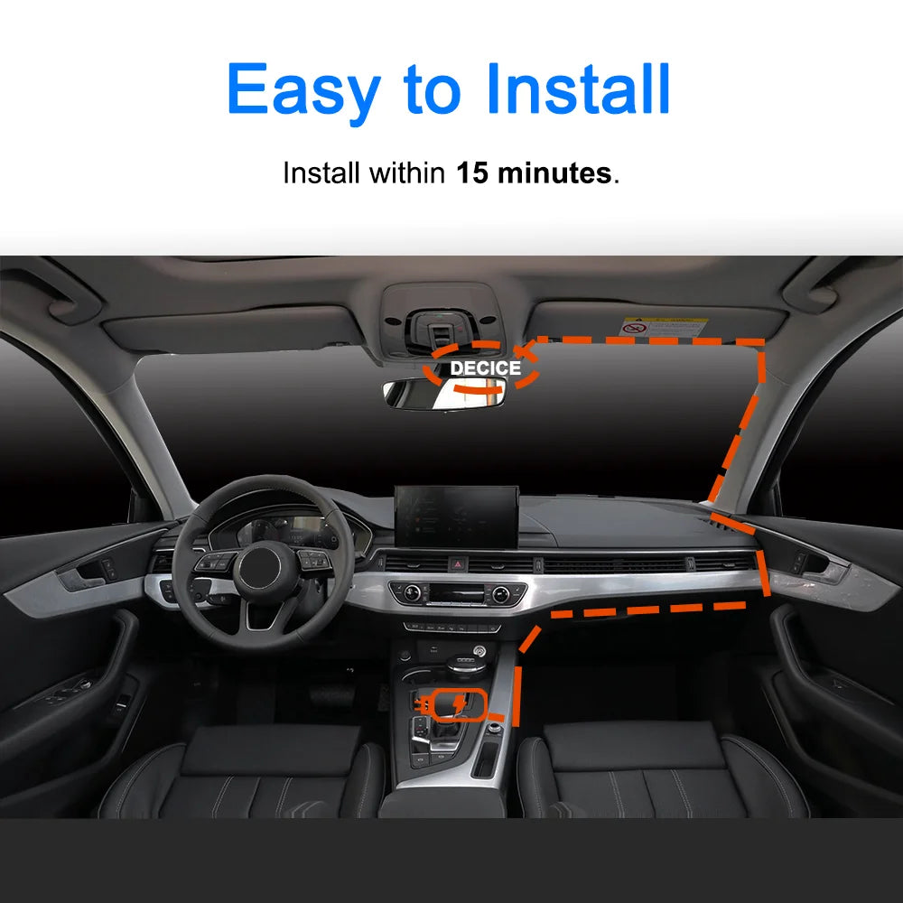 Ultra HD 4K Car Front Dash Cam Mini WIFI DVR Black Box Room With 24H Parking Monitor Night Vision,GPS/Rear View Camera Optional