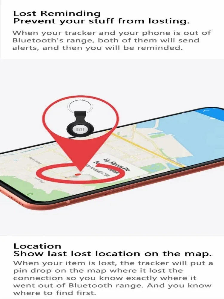 Xiaomi Mini Gps Tracker System FindMy App Air Tag Smart Bluetooth Locator Child Finder Bag Anti-Loss Pet Collar with Tracker NEW
