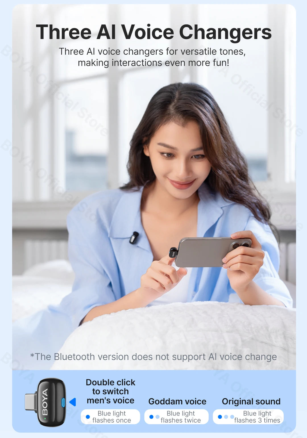 BOYA BOYA Mini Wireless Lavalier Lapel Microphone for iPhone iPad Android Type-C Phone Live Broadcast Audio Video Recording Vlog
