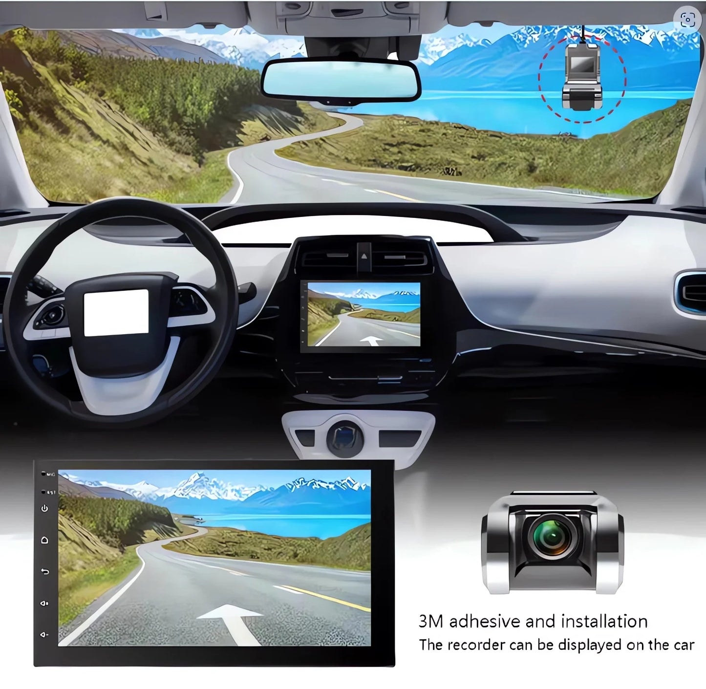 USB Car DVR For Android Media Navigator Dash cam HD Camera Driving Recorder Comes with ADAS Driving Assistance Function