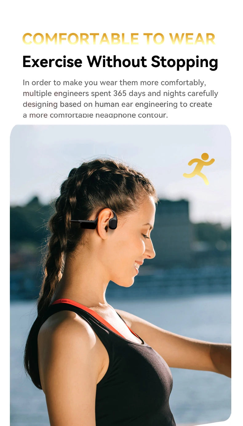 XIAOMI MIJIA Swimming Bone Conduction Earphones Bluetooth Wireless Hifi Headphone IPX8 Waterproof 32GB MP3 Player Mic Headset