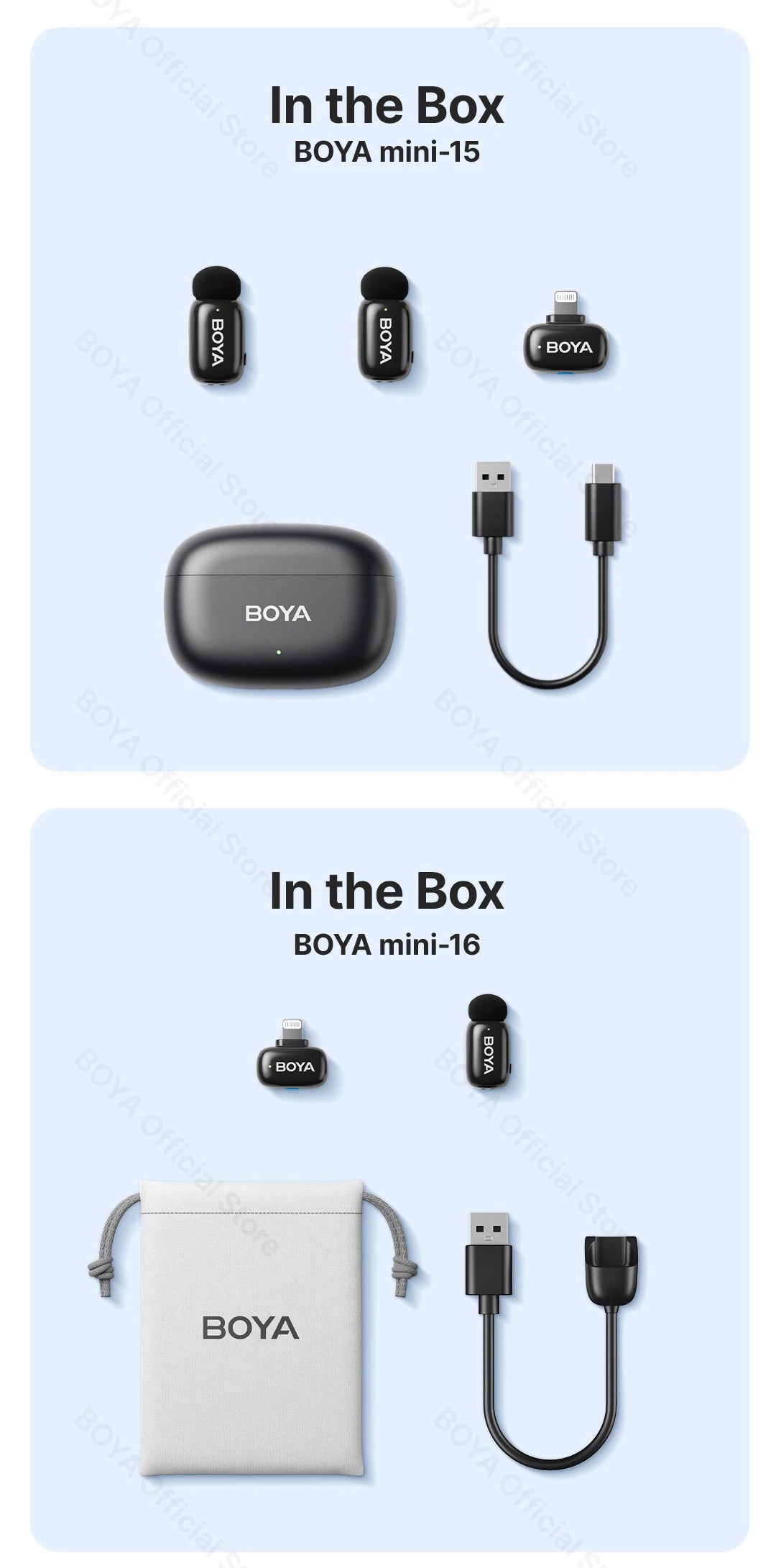 BOYA BOYA Mini Wireless Lavalier Lapel Microphone for iPhone iPad Android Type-C Phone Live Broadcast Audio Video Recording Vlog