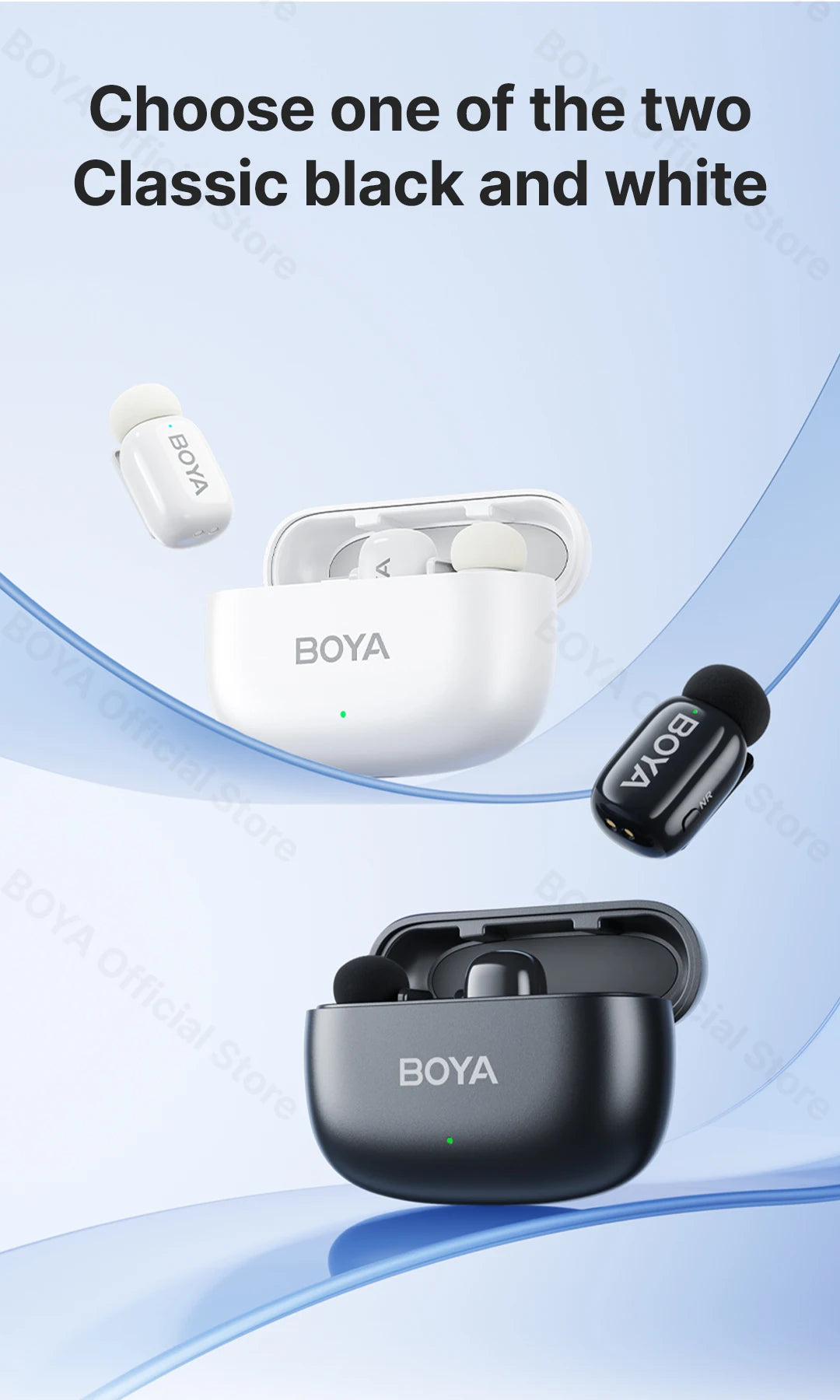 BOYA BOYA Mini Wireless Lavalier Lapel Microphone for iPhone iPad Android Type-C Phone Live Broadcast Audio Video Recording Vlog