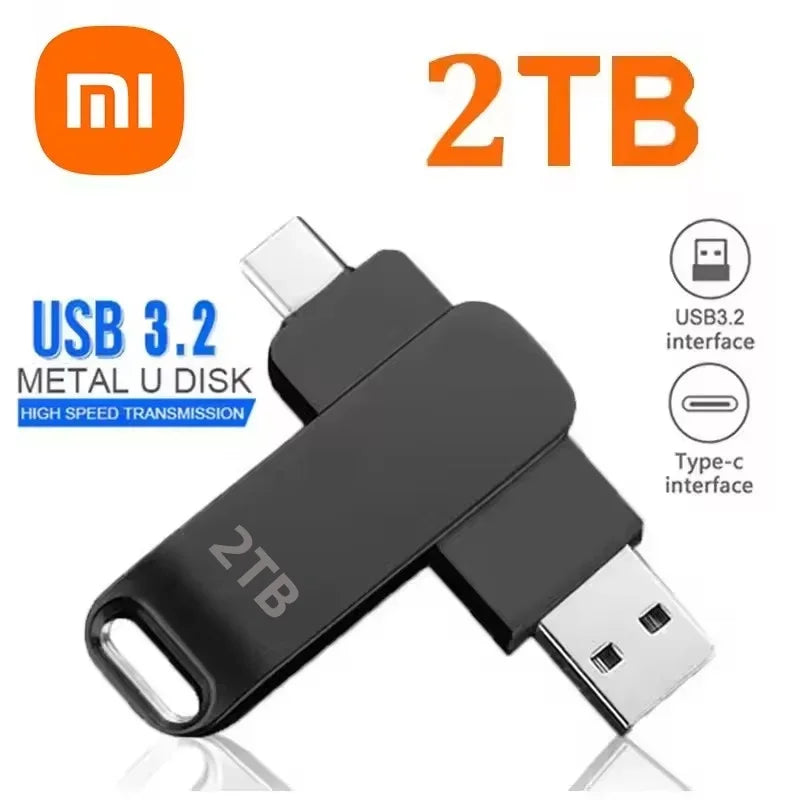 Xiaomi USB 3.2 16TB USB Flash Drive Memory Type-c 2-In-1 8TB 16TB OTG Pendrive 4TB High Speed Flash Disk 2TB For Computer Laptop