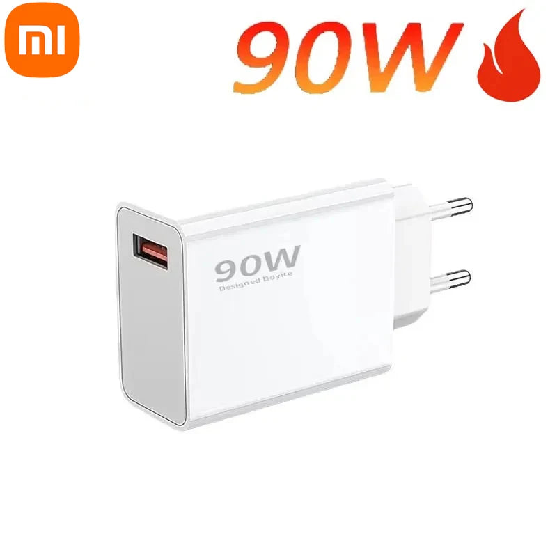 Xiaomi 90W Charger Fast Charge Quick USB 3.0 Type- C Charging Cable EU Charge Adapter For Redmi Note 13 Xiaomi 15 14 Ultra