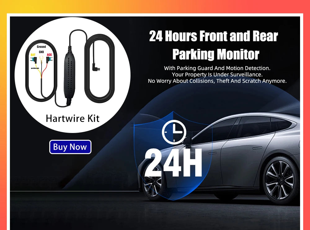 Ultra HD 4K Car Front Dash Cam Mini WIFI DVR Black Box Room With 24H Parking Monitor Night Vision,GPS/Rear View Camera Optional
