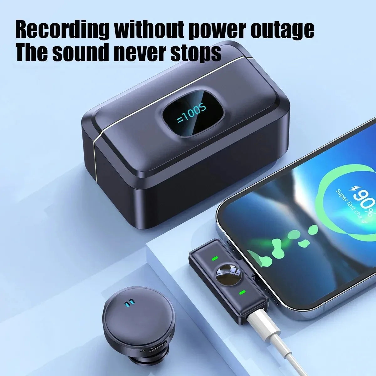 Xiaomi Lavalier Microphone Wireless Microphone Magnetic Suction Microphone With Charging Case For Video Recording Plug and Play