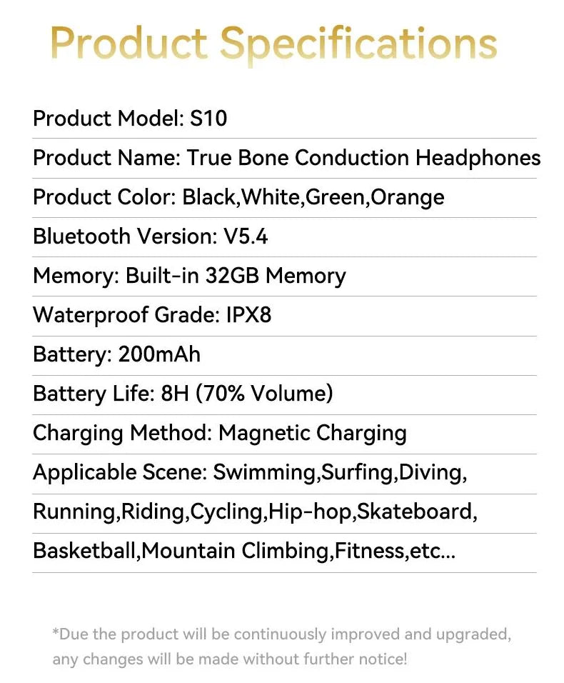 XIAOMI MIJIA Swimming Bone Conduction Earphones Bluetooth Wireless Hifi Headphone IPX8 Waterproof 32GB MP3 Player Mic Headset