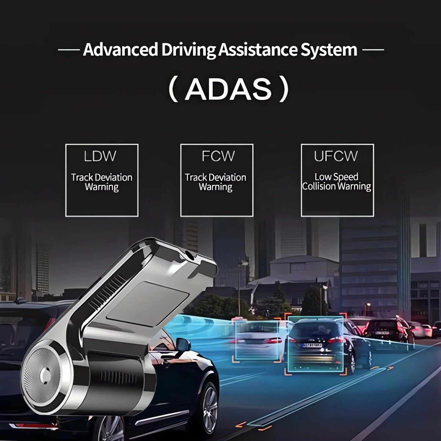 USB Car DVR For Android Media Navigator Dash cam HD Camera Driving Recorder Comes with ADAS Driving Assistance Function