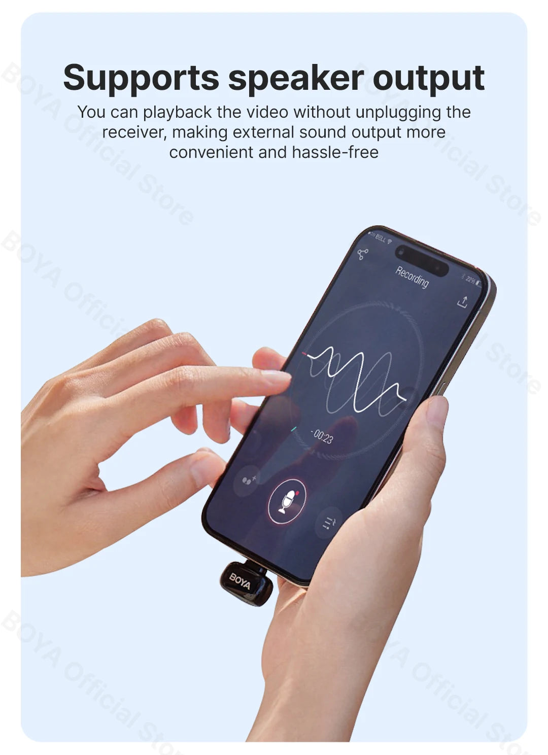BOYA BOYA Mini Wireless Lavalier Lapel Microphone for iPhone iPad Android Type-C Phone Live Broadcast Audio Video Recording Vlog