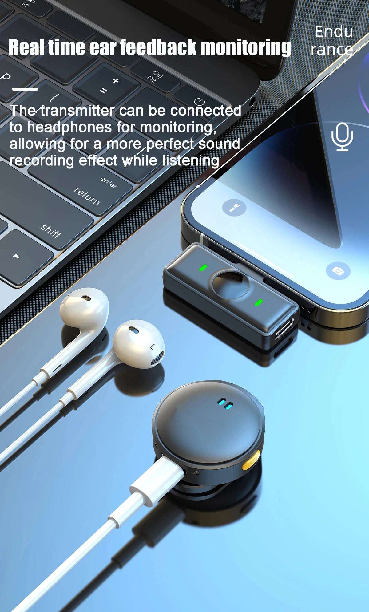 Xiaomi Lavalier Microphone Wireless Microphone Magnetic Suction Microphone With Charging Case For Video Recording Plug and Play
