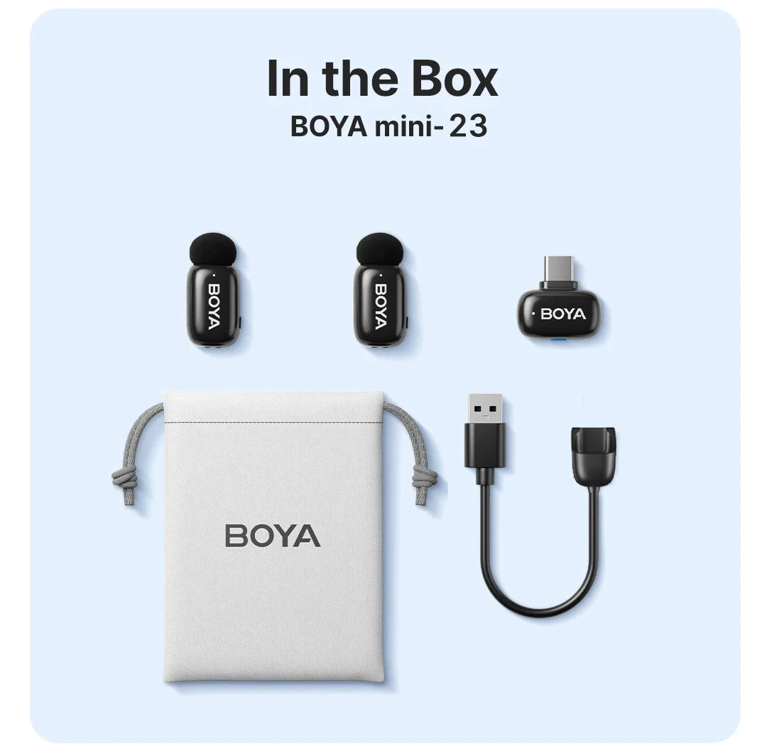 BOYA BOYA Mini Wireless Lavalier Lapel Microphone for iPhone iPad Android Type-C Phone Live Broadcast Audio Video Recording Vlog