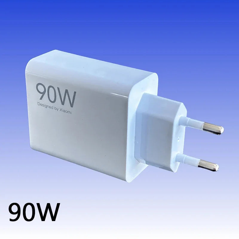 Xiaomi 90W Charger Fast Charge Quick USB 3.0 Type- C Charging Cable EU Charge Adapter For Redmi Note 13 Xiaomi 15 14 Ultra