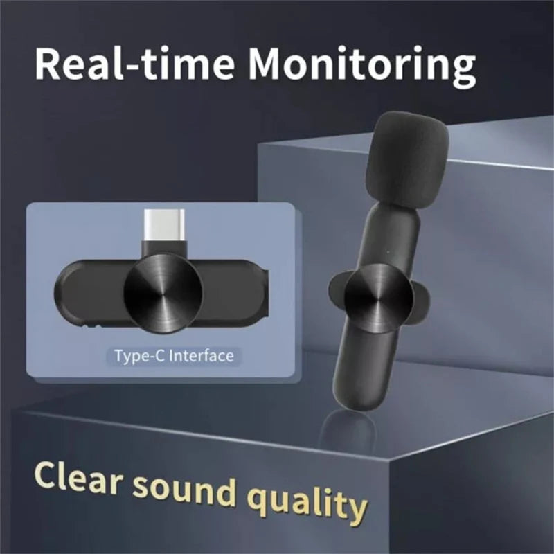 Xiaomi Wireless Lavalier Microphone Mini Portable Smart Noise Reduction Video Recording Microphone for iPhone Android Lapel Mic