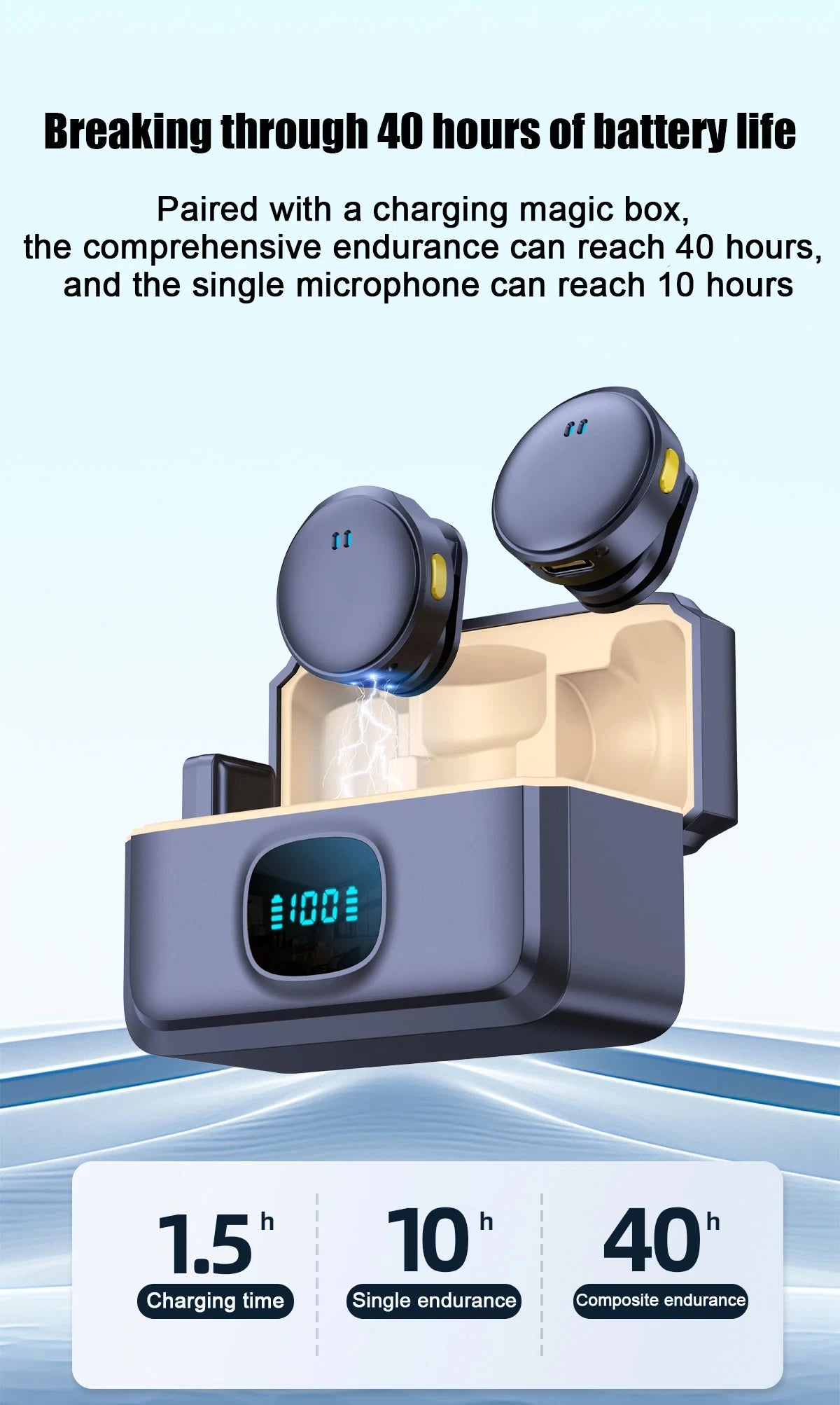 Xiaomi Lavalier Microphone Wireless Microphone Magnetic Suction Microphone With Charging Case For Video Recording Plug and Play