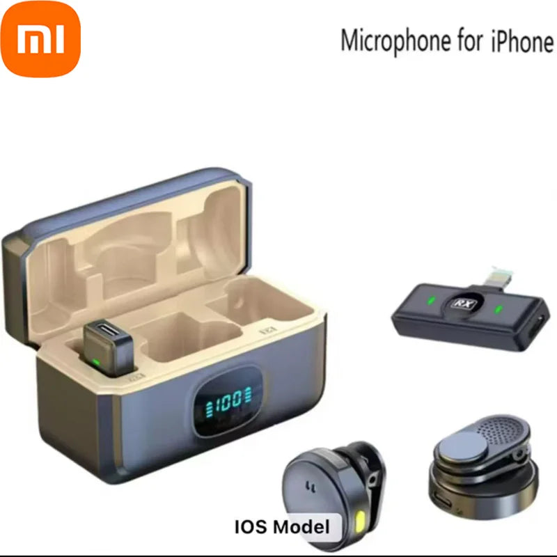 Xiaomi Lavalier Microphone Wireless Microphone Magnetic Suction Microphone With Charging Case For Video Recording Plug and Play