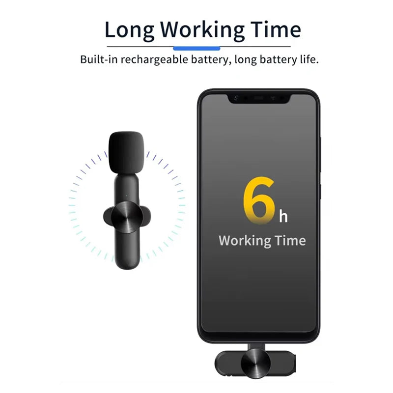 Xiaomi Wireless Lavalier Microphone Mini Portable Smart Noise Reduction Video Recording Microphone for iPhone Android Lapel Mic