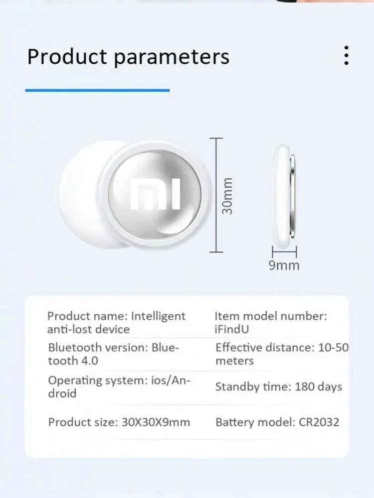 Xiaomi Mini Gps Tracker System FindMy App Air Tag Smart Bluetooth Locator Child Finder Bag Anti-Loss Pet Collar with Tracker NEW