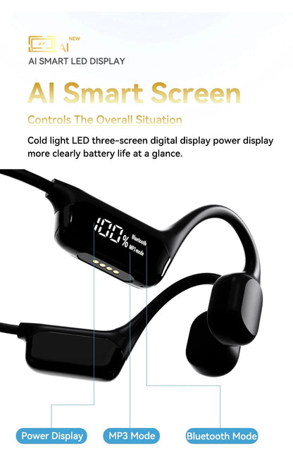 XIAOMI MIJIA Swimming Bone Conduction Earphones Bluetooth Wireless Hifi Headphone IPX8 Waterproof 32GB MP3 Player Mic Headset