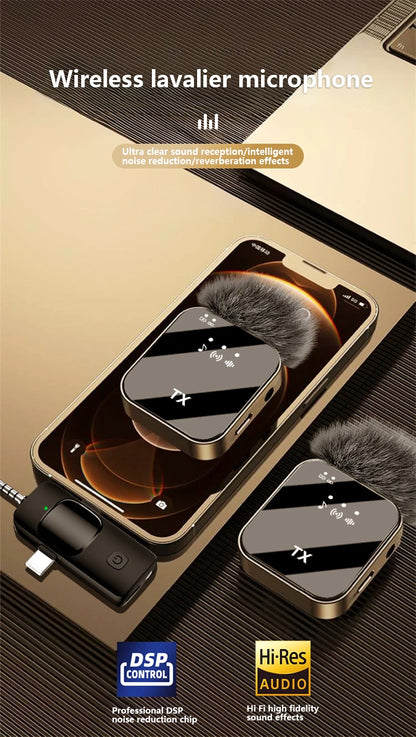 Xiaomi Wireless Lavalier Microphone for iPhone Android Microphone Reverb Sound Video Recording Podcast Noise Reduction Clip mic