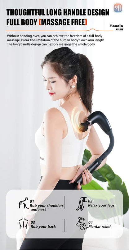 Electric Fascia Gun Massager Body Relaxation Trigger Point Massage Machine for Fitness Hammer Home Handheld Hammer