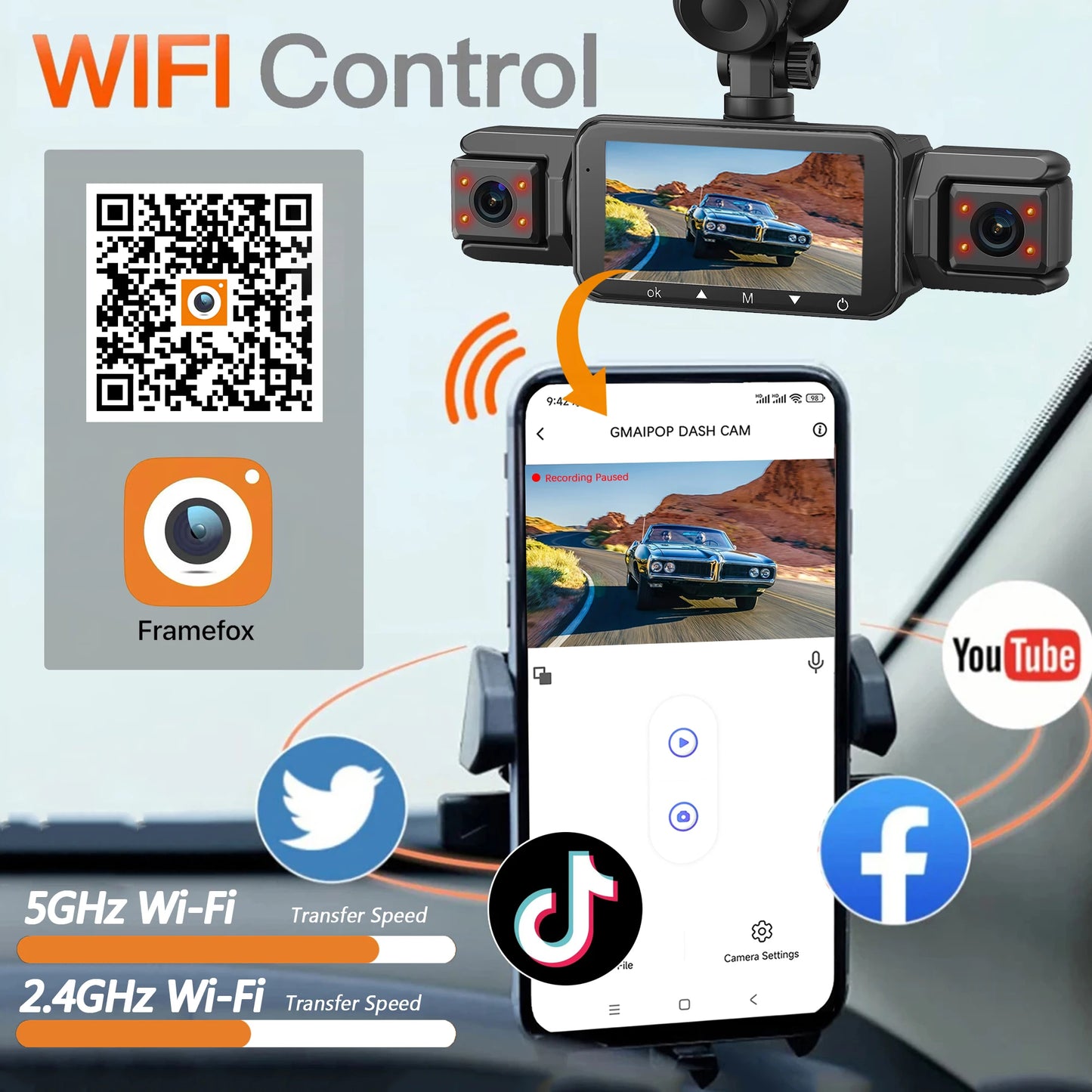 FHD 1080P Night Vision Dashcam