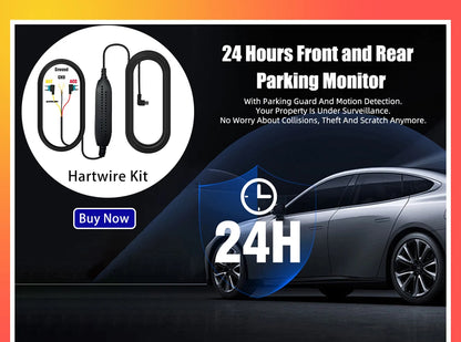 Ultra HD 4K Car Front Dash Cam Mini WIFI DVR Black Box Room With 24H Parking Monitor Night Vision,GPS/Rear View Camera Optional