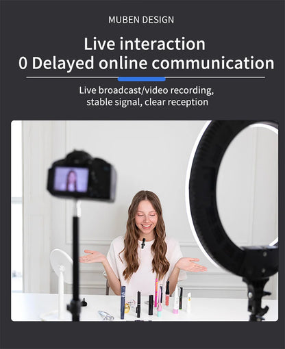 Lavalier Wireless Bluetooth Microphone Portable Audio Video Recording Mini Mic For iPhone Live Broadcast Gaming Phone Type-C