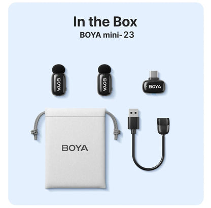 BOYA BOYA Mini Wireless Lavalier Lapel Microphone for iPhone iPad Android Type-C Phone Live Broadcast Audio Video Recording Vlog